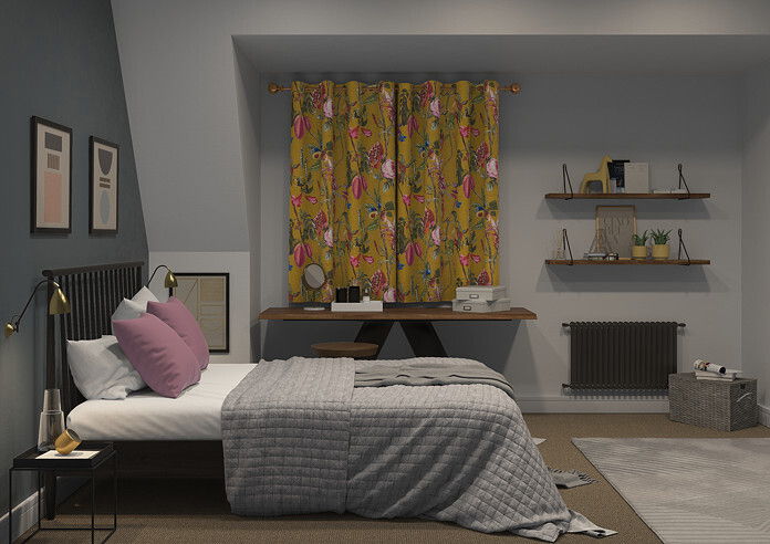 Kensington, Mustard - Made to Measure Curtains - Image 7